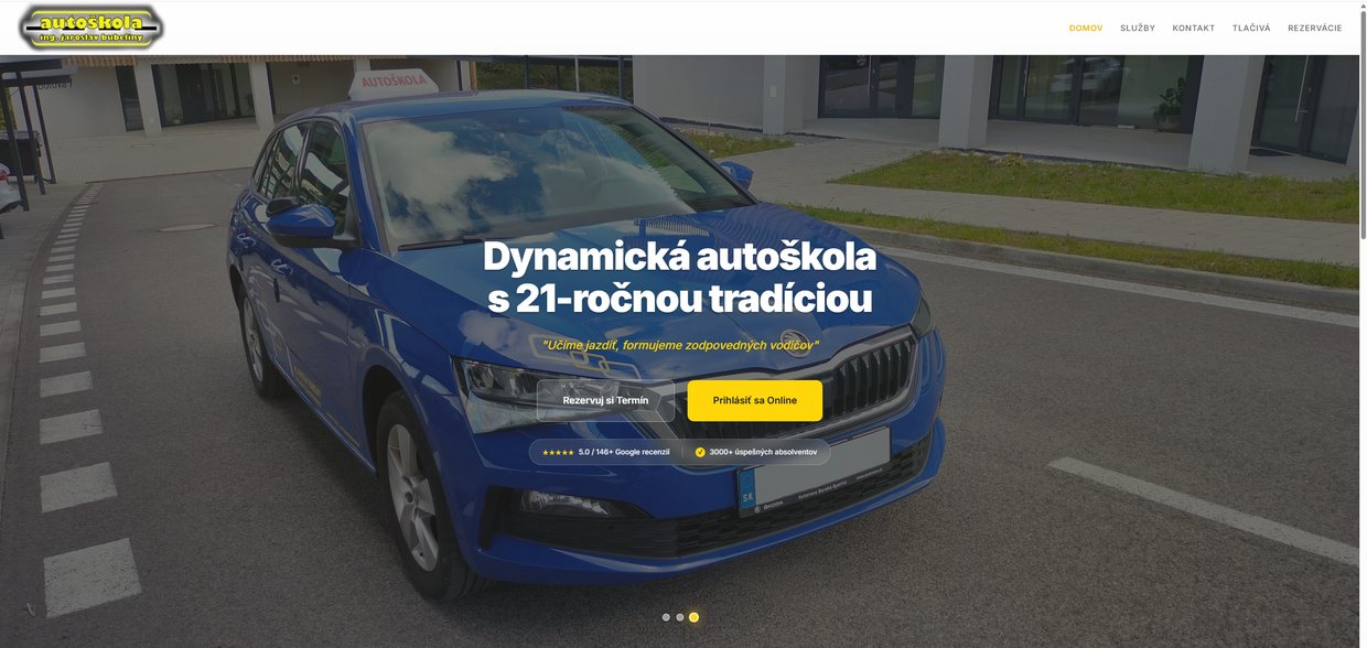 Autoškola Bubelíny — nový web